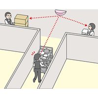 室内用　壁掛け アクリルミラー　ラミ　W665×H340×D235 L-7 1台 コミー（直送品）