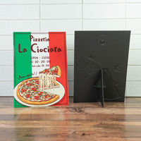 ナルシマ 貼り直せるスタンドPOP ハリスタ A4 ブラック HSB-A4-2 1セット