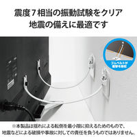 耐震 ゴムベルト テレビ 転倒防止 震度7対応 ～75V型 2本入り VESA取付 ホワイト TS-007 エレコム 1個