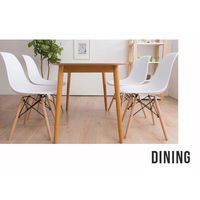 三栄コーポレーション イームズシェルチェア 木脚 4脚セット　ネイビーブルー A1--EPROCHR4NV_AS　１セット(４脚）（直送品）