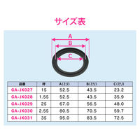 カクダイ ガオナ ヘルールガスケット 1.5S A型 EPDM GA-JK028 1個（直送品）