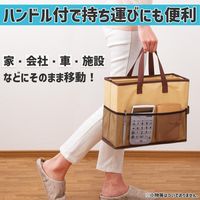 コモライフ 持ち運べる収納ボックス ワイド 2色組 390550 1セット(2色組)