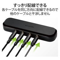 イヤホンジャック マルチイヤホンスプリッター 3分配 φ3.5ｍｍ 4極 EHP-35AD03BK エレコム 1個
