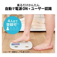 エクリア体組成計 大画面 測定項目一覧表示 ８項目測定可能 ホワイト HCS-FS05WH エレコム 1個（直送品）