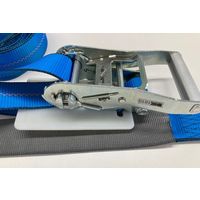 TDSコーポレーション トラック用キネダイン ラッシングベルト・固定・荷締固縛 ラチェット式50mm レールフック1M×2M 1本（直送品）