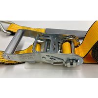 TDSコーポレーション トラック用キネダイン ラッシングベルト・固定・荷締固縛 ラチェット式50mm Jフック1M×7M プロ用 10本入（直送品）