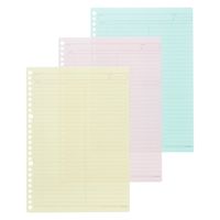 マルマン ルーズリーフ B5 暗記罫7mm 26穴 ミックス L1244-99 1セット(5冊)