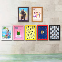 やまもく クリアファイル額縁 A4サイズ用 (対応クリアファイルサイズ220×310mm) UVカットペット板仕様　こげ茶木目　1台（直送品）