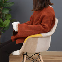 不二貿易 イームズ パッチワークアームチェア マルチカラー（イエロー） 70596 1脚（直送品）