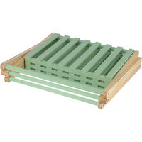不二貿易 フォールディング ウッドラック リム ３段 幅450×奥行270×高さ620mm グリーン 72155 1セット(4台入)（直送品）
