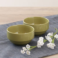 スタッキングボウル　Φ９０ｍｍ　アリビオ　２ＳＥＴ　ＧＲ 77483 1箱（3セット入り） 不二貿易（直送品）