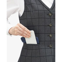 ボンマックス BONOFFICE ベスト グレイ 19号 AV1283-32-19（直送品）