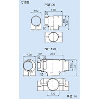 因幡電機産業 PD T型ジョイント PDTー120 PDT-120-I 1個（直送品）