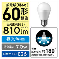 パナソニック LED電球 一般電球タイプ E26口金 60形 昼光色 広配光タイプ 2個入 LDA7DGK62T 1パック