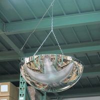 エスコ φ495x190mm ドーム型ミラー(チェーン吊り下げタイプ) EA724ZK-3 1個（直送品）