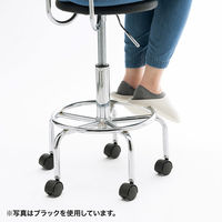 サンワサプライ カウンターチェア ホワイト SNC-RD8W 1脚  足置き用リング・背もたれ付き キャスター・アジャスター両方付き（直送品）