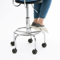 サンワサプライ カウンターチェア ブラック SNC-RD8BK 1脚  足置き用リング・背もたれ付き キャスター・アジャスター両方付き（直送品）