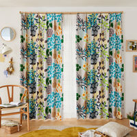 スミノエ デザインライフ セミオーダー カーテン フラワーポット 2600×2050mm グレー 1セット(2枚入)（直送品）