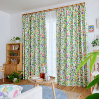 スミノエ デザインライフ セミオーダー カーテン フルーツトリ 2200×1850mm グリーン 1セット(2枚入)（直送品）