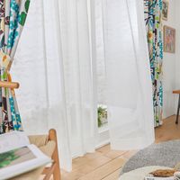 スミノエ デザインライフ セミオーダー レースカーテン ナミナミボイル 2200×1790mm ホワイト 1セット(2枚入)（直送品）