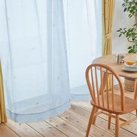 スミノエ デザインライフ セミオーダー レースカーテン ジェシカボイル 2700×2290mm ブルー 1セット(2枚入)（直送品）