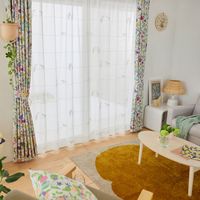 スミノエ デザインライフ セミオーダー レースカーテン シングバードボイル 1900×1940mm ホワイト 1セット(2枚入)（直送品）