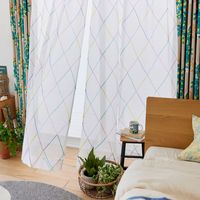 スミノエ デザインライフ セミオーダー レースカーテン アーガイルボイル 2400×890mm ミックス 1セット(2枚入)（直送品）