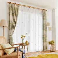 スミノエ デザインライフ セミオーダー レースカーテン ミチクサボイル 2700×2390mm イエロー 1セット(2枚入)（直送品）