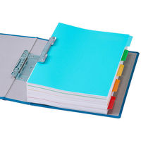 アスクル カラーインデックス A4タテ インデックスシート 2穴 5山 PP製 1組  オリジナル（わけあり品）