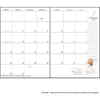 ダイゴー 【2023年版】ディズニー B6 月間ブロック+5mm方眼ノート プー 月曜始 レッド E6189 1冊（直送品）