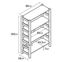 無印良品 パイン材ユニットシェルフ奥行25cmタイプ 86cm幅 中 幅86×奥行26×高さ120cm 良品計画