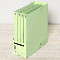 プラス　ボックスファイル　タテ　ＧＲ　A4タテ 背幅100＜mm＞グリーン　FL-052BFGR　5冊　　（直送品）
