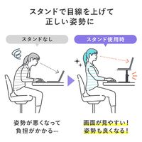 サンワサプライ 卓上スタンド(高さ調整・1本支柱タイプ) PDA-STN66BK 1個