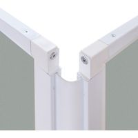 トーカイスクリーン 折りたたみ3連スクリーン 幅1884×奥行476×高さ1803mm 抗菌 グレー SAN-1818 グレー 1台（取寄品）