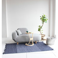 ICHIBA ロータス サイドテーブル 幅400×奥行400×高さ560mm ナチュラル ILT-2987NA 1台（直送品）