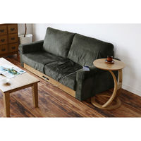 ICHIBA ロータス サイドテーブル 幅400×奥行400×高さ560mm ヴィンテージナチュラル ILT-2987VNA 1台（直送品）