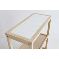 ICHIBA スープスリムワゴン 4段 幅590×奥行275×高さ850mm ナチュラル W-3348NA 1台（直送品）