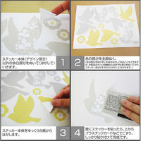 マッチングジャパン ウォールステッカー 手軽にDIY シールタイプ「まぶしい鳥たち/ピンク」 CO-10078-AS 1枚（直送品）