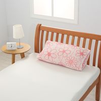 西川 のびのびタオルピローケース 約34×64cm 北欧調 フラワー ピンク XT62186578 1枚（直送品）