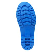 小野商事 ワークスタイルエース PVCフード付作業長靴（先芯無）ブラック×ブルー 24.5cm WS3300　1足（直送品）