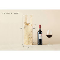 鳥居 ワインバッグ金襴(きんらん) 朱 小花唐草(こばなからくさ) WK-316 1枚（直送品）