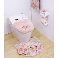 センコー SDS　フロルパピエ　トイレ　ふたカバー　吸着シート付き　普通用・洗浄用兼用タイプ　ピンク SLO220414 1枚（直送品）