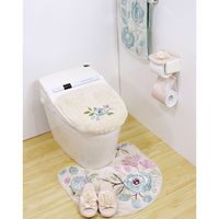 センコー SDS　フロルパピエ　トイレ　ふたカバー　吸着シート付き　普通用・洗浄用兼用タイプ　ベージュ SLO220414 1枚（直送品）