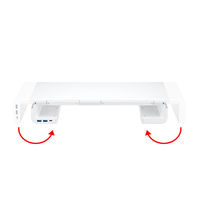 サンワサプライ USBハブ付き机上ラック(ホワイト) MR-LC211HW 1個（直送品）