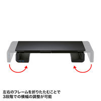 サンワサプライ USBハブ付き机上ラック(ブラック) MR-LC211HBK 1個（直送品）