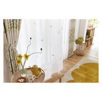 スミノエ デザインライフ ジョイ レースカーテン ミチクサボイル 1000×1330mm イエロー 4549781289595 1枚（直送品）