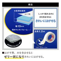 はがせる両面テープ 壁紙用 幅15mm×1.5m T3971 ニトムズ 1セット（10巻入）