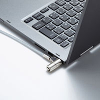 サンワサプライ nanoスロット対応セキュリティワイヤー・シリンダ錠(鍵No.1) SLE-38S-1 1個（直送品）