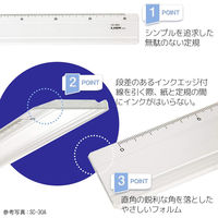 ライオン事務器 再生アクリル製インジェクション成型定規 20cm SC-20A 日本製 27183 1セット(2本)