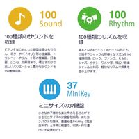 ONETONE ワントーン ミニ37鍵盤キーボード LEDディスプレイ OTK-37M/WHPKx2台 (USBケーブル付き/MIDI対応)（直送品）